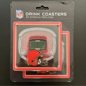 Cleveland Browns 3D Stadium Coaster Sets. Browns NFL Merch. Nfl Coasters
